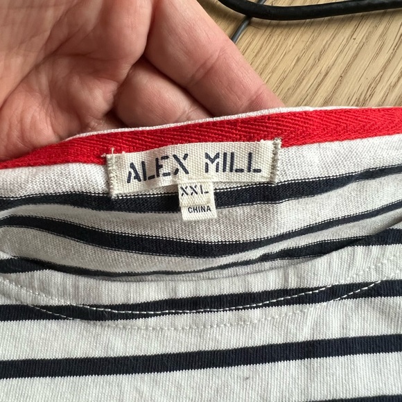 Alex Mill Mens XXL Dock Shirt Navy Stripe - Picture 3 of 3